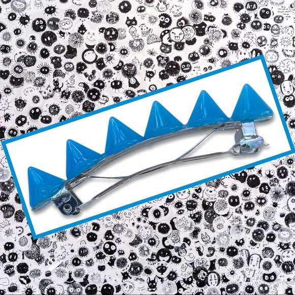 Neon Blue Spike Hair Clip - Picture 1 of 5